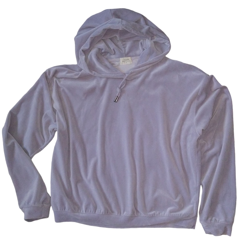 Lavender Velvet Hoodie by Urban‎ Nation Women's Size XL, EUC